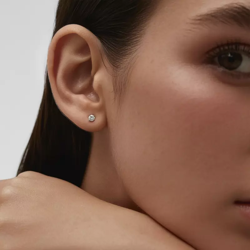 Classic Lab Diamond Stud Earrings (1/4 ct. tw.) – VS+ Clarity - 14k White or Yellow Gold Over Sterling Silver