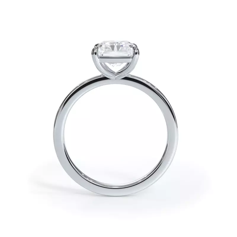 AGI Certified 3 CTW Lab Grown Diamond Solitaire Engagement Ring – G-VS Clarity, 14K White Gold