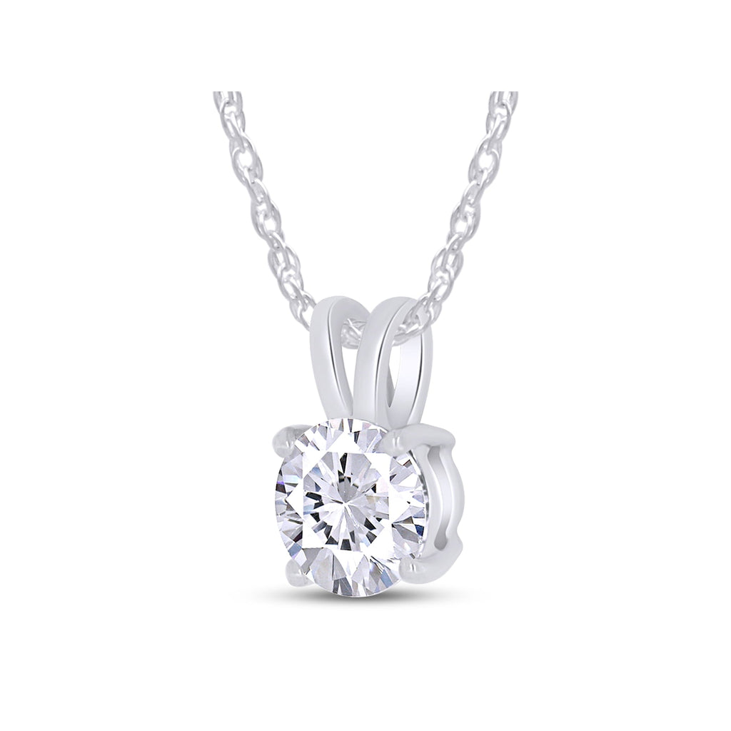 1.50 Ctw Round Lab Grown Diamond Pendant Necklace in 14K Gold – F Color VS Clarity | AGI Certified