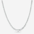 15 CTW Created Moissanite Graduated Tennis Necklace - G-H Color, SI Clarity
