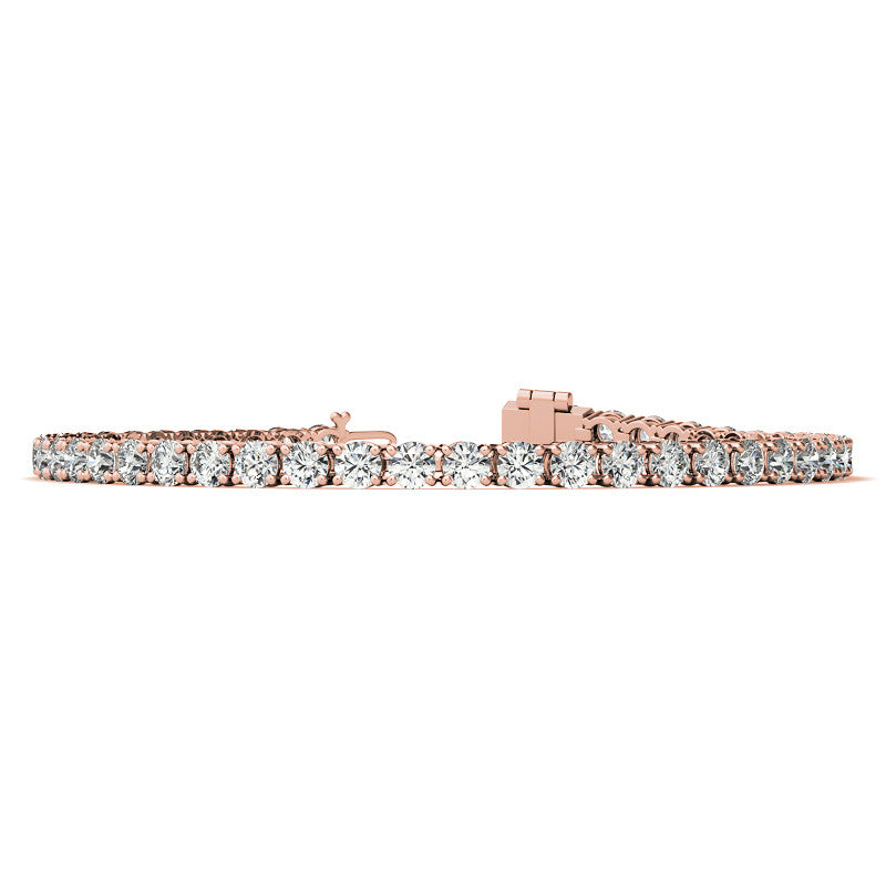 6ctw Created White Sapphire Tennis Bracelet - 3mm Stones - 14K Gold Overlay in White, Yellow or Rose Gold