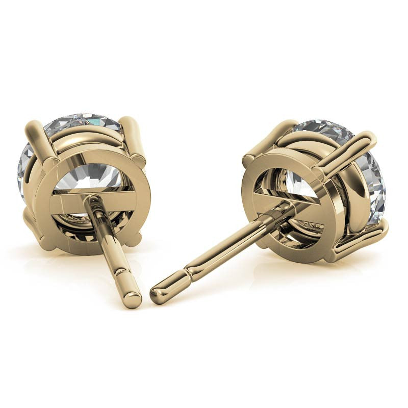 5.00 CTW AGI Certified Lab Grown Round Diamond Stud Earrings – F/VS in 14K White or Yellow Gold