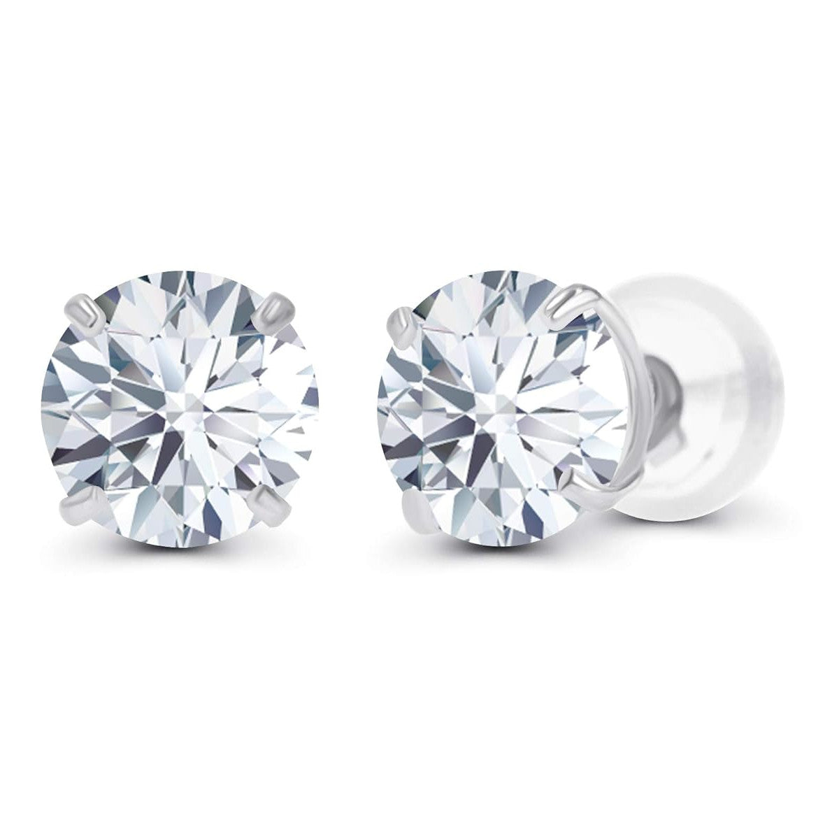 2.00 CTW AGI Certified Lab-Grown Diamond Stud Earrings  | G/VS | USA Handcrafted Fine Jewelry