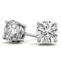 5.00 CTW AGI Certified Lab Grown Round Diamond Stud Earrings – F/VS in 14K White or Yellow Gold